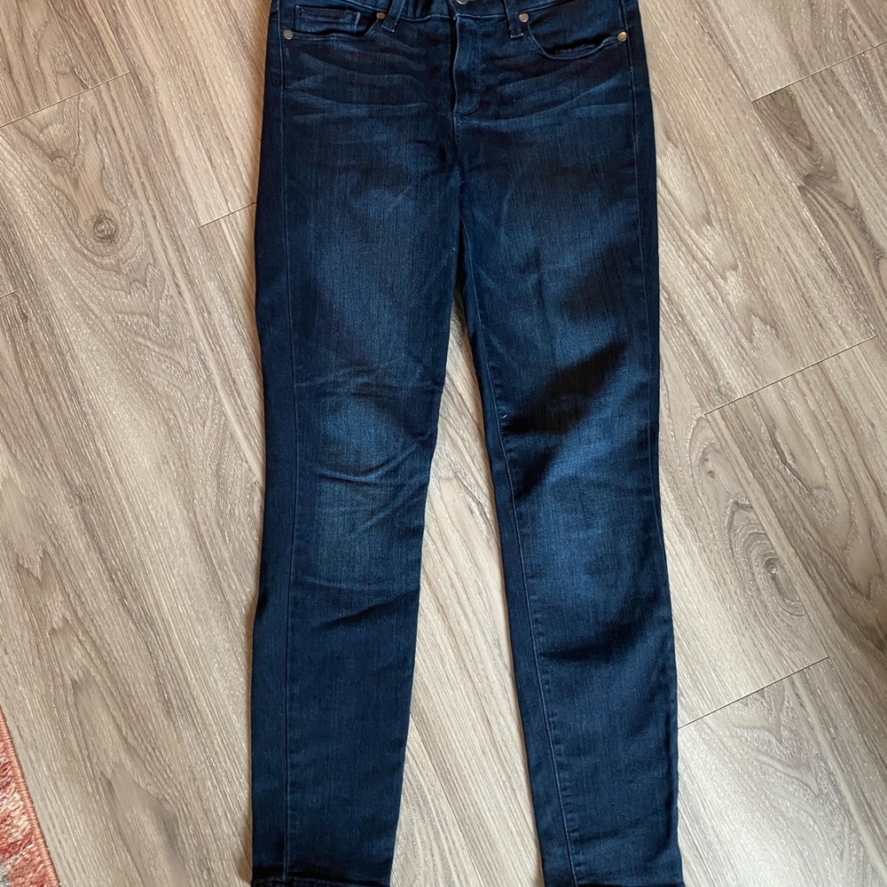 PAIGE Women’s Verugo Crop Dark Wash Skinny Jeans